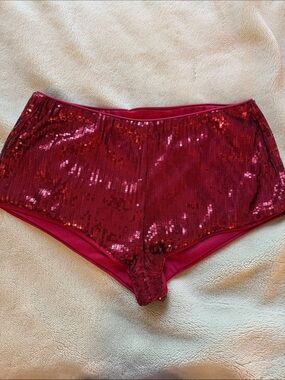 Musera Size M Red Sparkly Shorts Party Vibes Concert